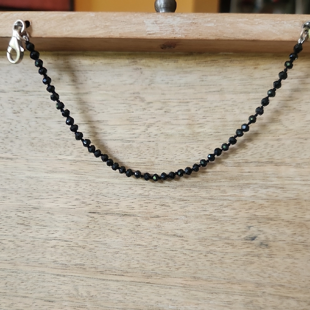 Black Beaded Bracelet